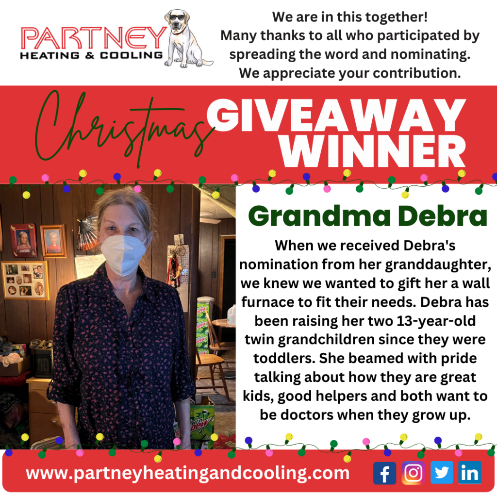 Christmas Giveaway Winner - Debra
